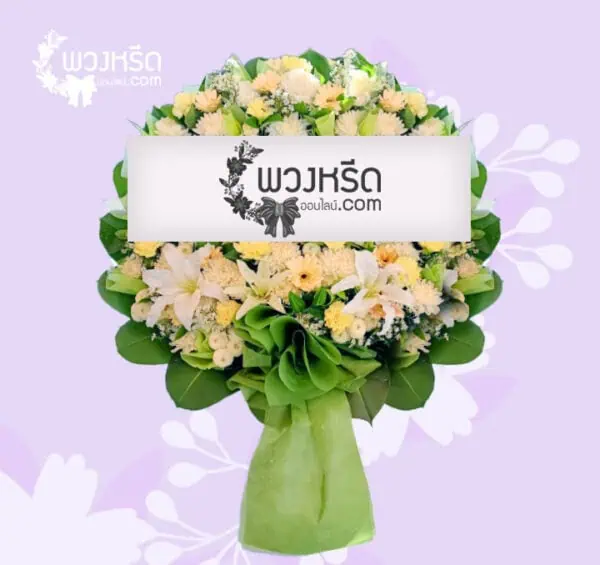 พวงหรีดดอกไม้สด-2000-framed